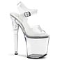$$$PLEASER ADORE SANDAL CLEAR 8" HEEL