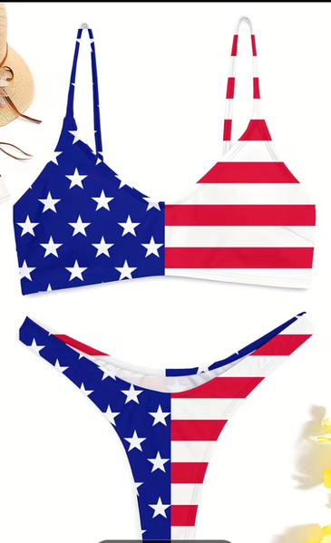 "O" HEAVENS BIKINI AMERICAN FLAG EXTRA LARGE