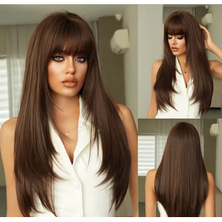 WIG LAYERED LONG BROWN 26