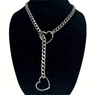 "OH" NECKLACE SLIDING HEART