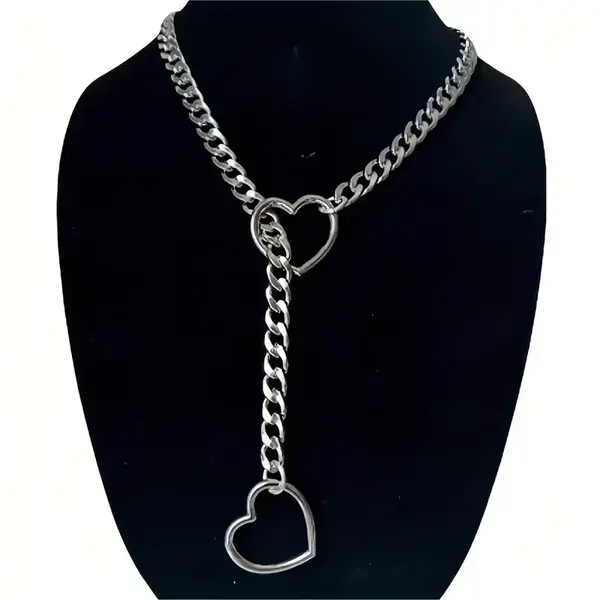 "OH" NECKLACE SLIDING HEART