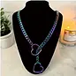 "OH" NECKLACE SLIDING HEART