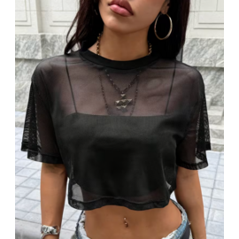"OH MESH CROP TOP