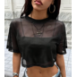"OH MESH CROP TOP
