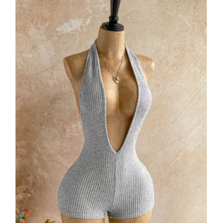 "OH" JUMPSUIT DEEP V CUT