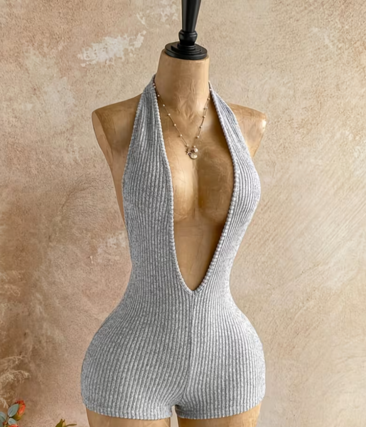 "O" HEAVENS JUMPSUIT DEEP V CUT