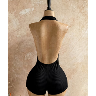"OH" JUMPSUIT DEEP V CUT