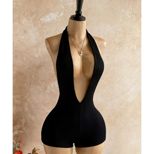 "OH" JUMPSUIT DEEP V CUT