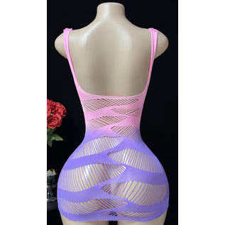 "OH" DRESS STRETCH FIT OMBRE PINK/PURPLE ONE SIZE