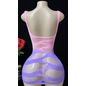 "OH" DRESS STRETCH FIT OMBRE PINK/PURPLE ONE SIZE