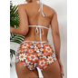 "OH" BIKINI FLORAL BOYSHORT SET ORNAGE LG