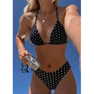 "OH" BIKINI POLKA DOT BLACK/WHITE