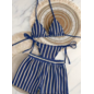 "OH" BIKINI BOHEMIAN STYLE 3 PC NAVY XLARGE