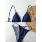 "OH" BIKINI POLKA DOT AND STRIPES NAVY LARGE