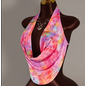"OH" HALTER TOP COWL NECK TIEDYE
