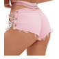 "O" HEAVENS LOW RISE DENIM SHORTS W/SIDE TIE PINK