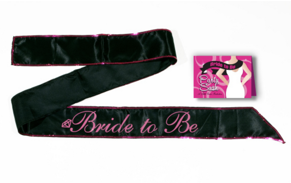 LITTLE GENIE BRIDE TO BE SASH BLACK