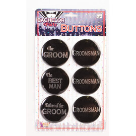 BACHELOR PARTY PINS SET BLACK
