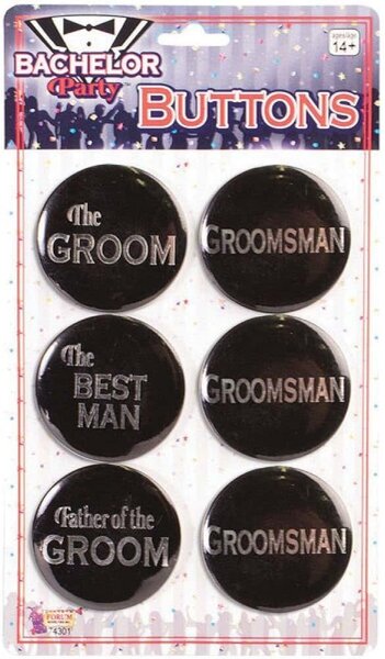 BACHELOR PARTY PIN SET BLACK