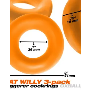 OXBALLS FAT WILLY C RINGS JUMBO 3 PACK