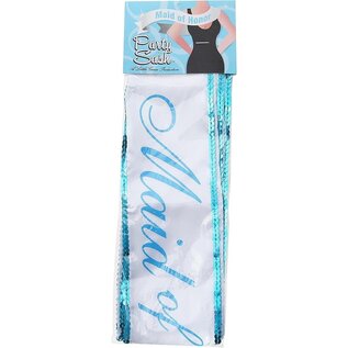LITTLE GENIE MAID OF HONOR SASH PINK OR WHITE