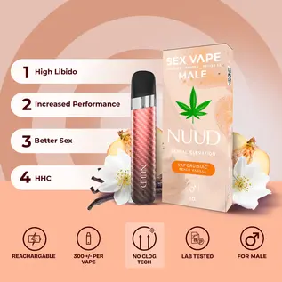 NUUD SEX VAPE VANILLA PEACH MALE