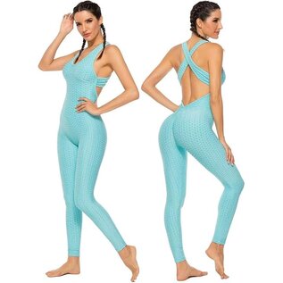 "O" HEAVENS ATHLETIC ROMPER BUBBLE TEAL SMALL