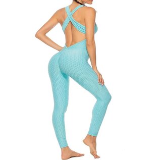 "O" HEAVENS ATHLETIC ROMPER BUBBLE TEAL SMALL