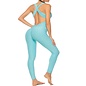 "O" HEAVENS ATHLETIC ROMPER BUBBLE TEAL SMALL
