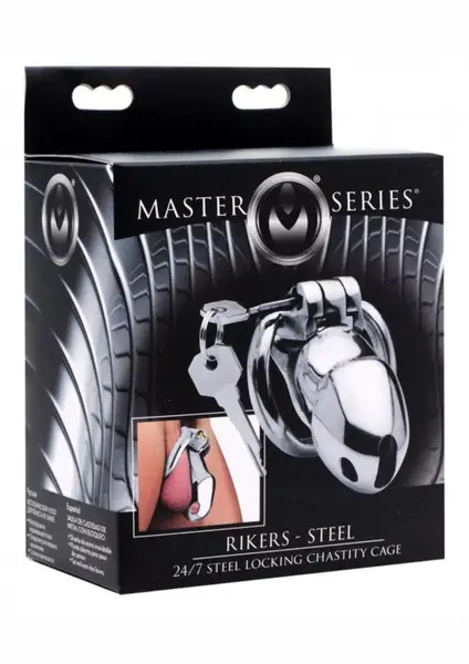 XR CHASTITY MASTER SERIES RIKERS CAGE & LOCK STAINLESS STEEL
