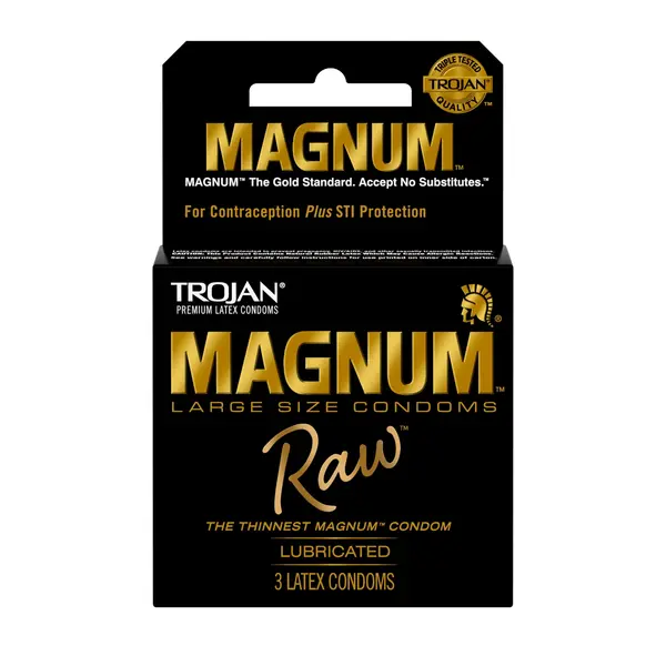 TROJAN CONDOM MAGNUM RAW 3 PACK