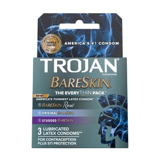 TROJAN BARESKIN EVRY THIN 3 PACK
