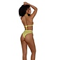 DREAMGIRL TOP & BOTTOM SET NET NEON YELLOW O/S