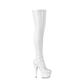 $$$PLEASER KISS THIGH HIGH BOOT WHITE