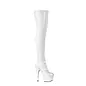 PLEASER KISS THIGH HIGH BOOT WHITE SIZE