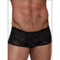 MALE POWER MENS SHORTS MINI STRETCH LACE BLACK MEDIUM
