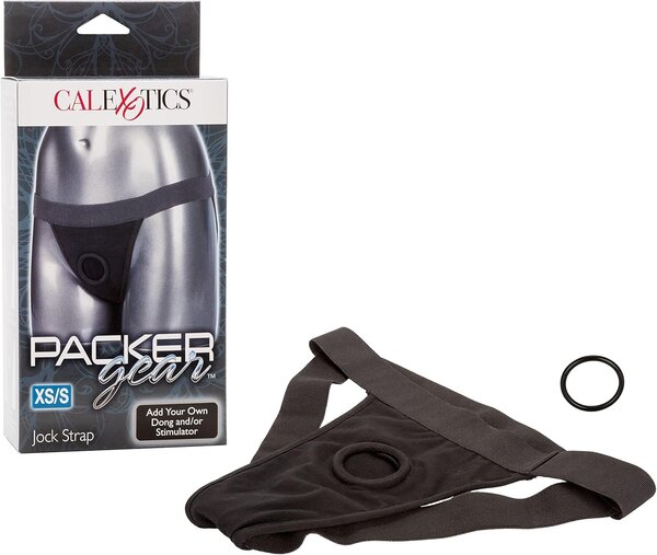 CALEX STRAP ON HARNESS PACKER GEAR JOCK STYLE BLACK