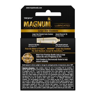 TROJAN CONDOM MAGNUM LARGE 3 PACK