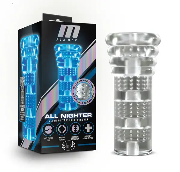 BLUSH M FOR MEN ALL NIGHTER STROKER CLEAR