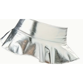 "O" HEAVENS MINI SKIRT METALLIC O/S SILVER