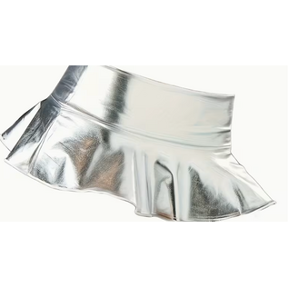 "O" HEAVENS MINI SKIRT METALLIC O/S SILVER
