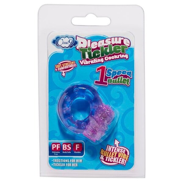 CLOUD 9 COCK RING VIBE PLEASURE TICKLER PURPLE