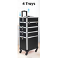 STORAGE BOX 4 IN 1 PORTABLE ROLLING BLACK