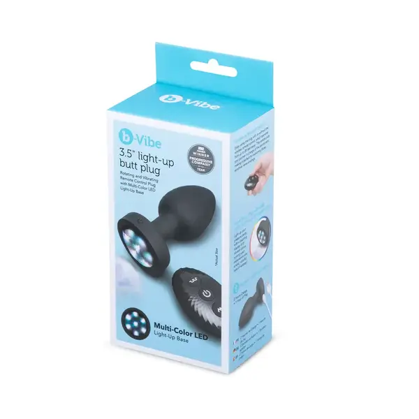 B VIBE ANAL PLUG LIGHTS VIBE ROTATING BLACK