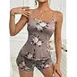 "O" HEAVENS FLORAL SILK TANK TOP AND SHORTS