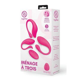 TOGETHER TOY TOGETHER EGG VIBE MENAGE A TROIS W/REMOTE