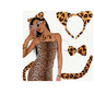"O" HEAVENS COSTUME ACCESSORY SET LEOPARD EARS TAIL & BOW TIE