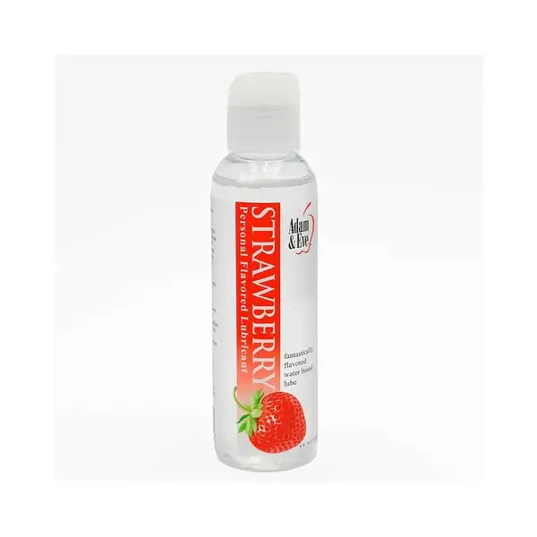 ADAM & EVE FLAVORED LUBE STRAWBERRY 4 OZ