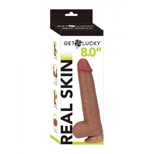 VIBEN DILDO GET LUCKY DUAL LAYER TAN 8"