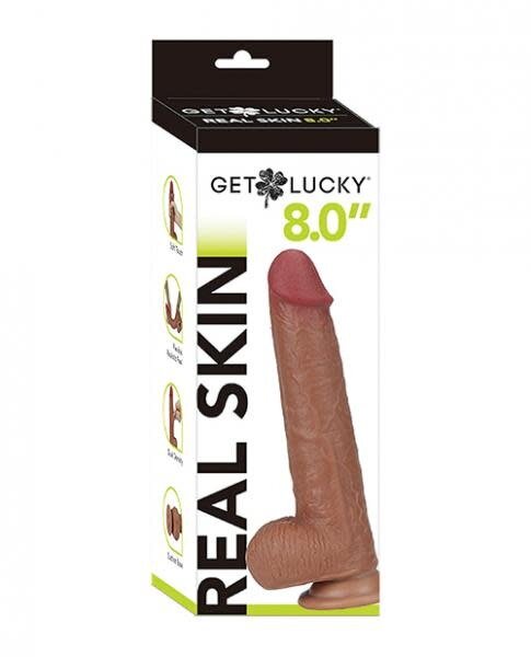 VIBEN DILDO GET LUCKY DUAL LAYER TAN 8"
